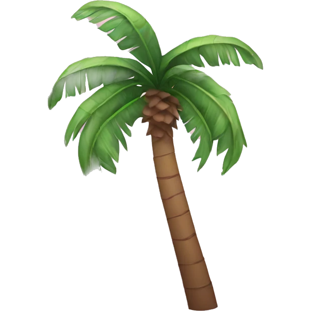 A palm tree with pink leaves emoji