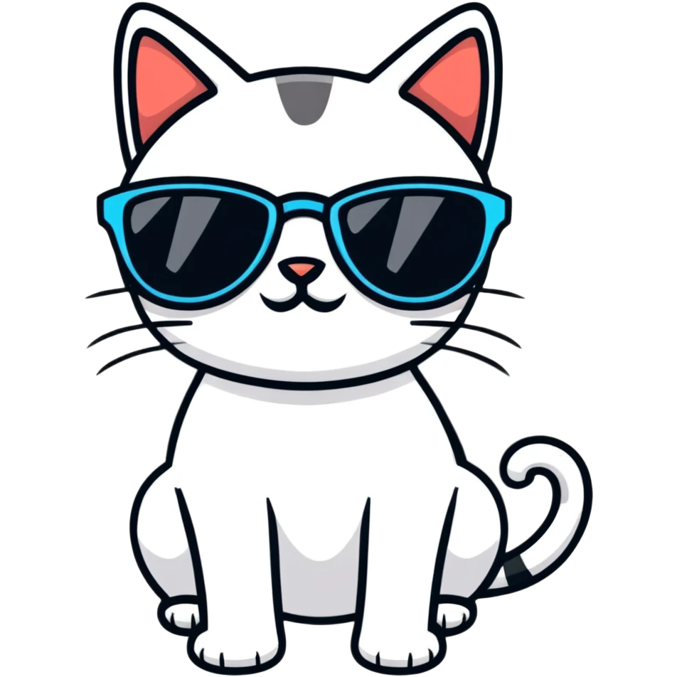 Cat with sunglasses emoji
