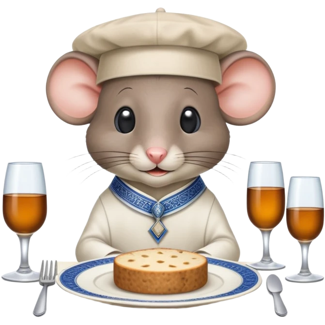 blind mouse at passover sedar dinner table emoji