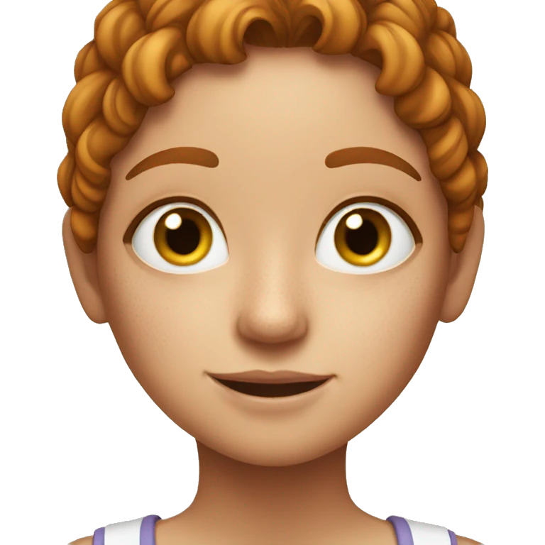 Girl has freckles  emoji