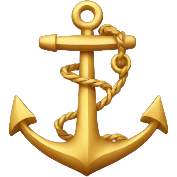 Anchor Maroon and gold emoji