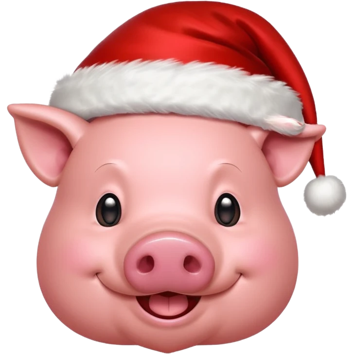 red Christmas pig emoji