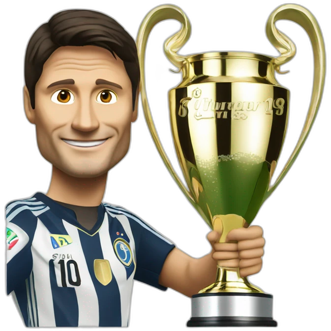 Javier Zanetti holding Champions League trophy emoji