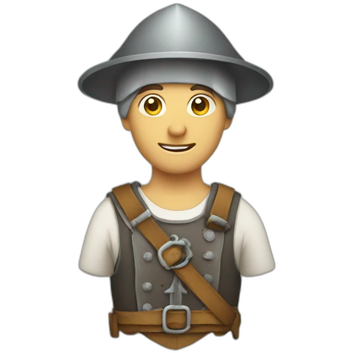 medieval mason with working gear emoji