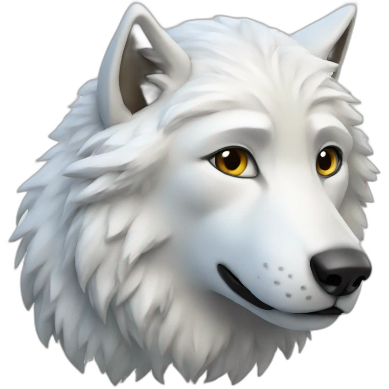 Loup blanc emoji