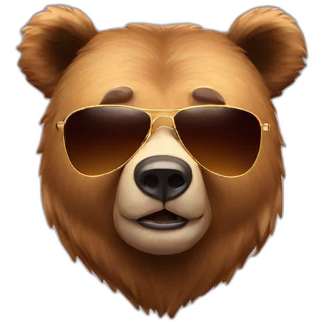 bear in sunglasses emoji