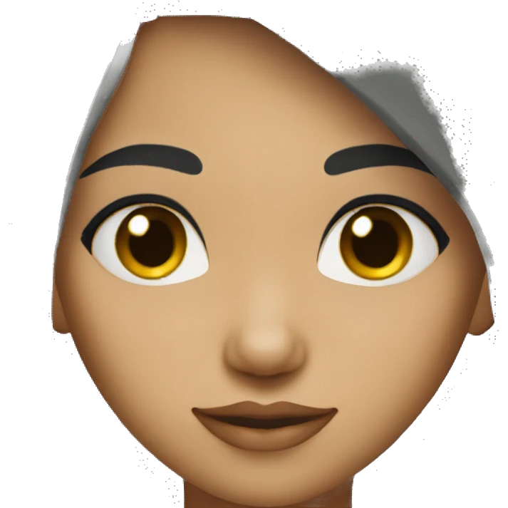  light skin indian girl wiht black hair emoji