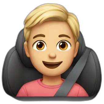 3 year old  in the passenger seat emoji