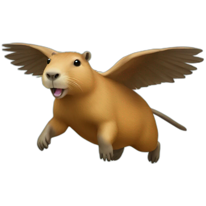 Capybara flying  emoji