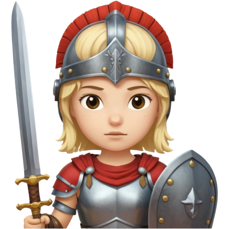 Roman warrior blond girl emoji
