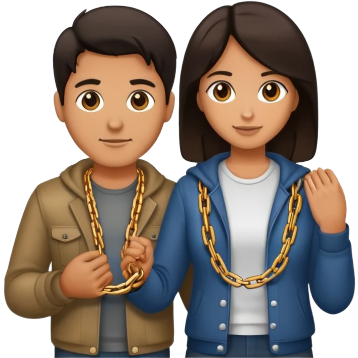 couple connected by a chain emoji