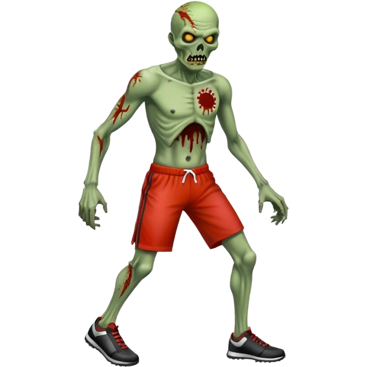 sportmen zombie full body and sport item emoji
