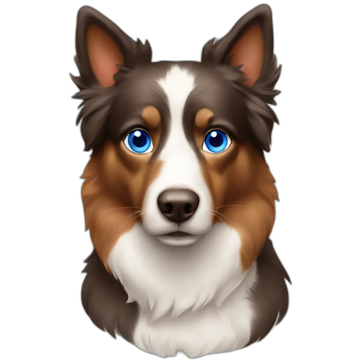 Berger australien brown tricolore blue eyes emoji