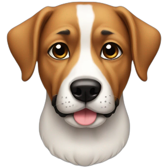 Dog with black mustache emoji