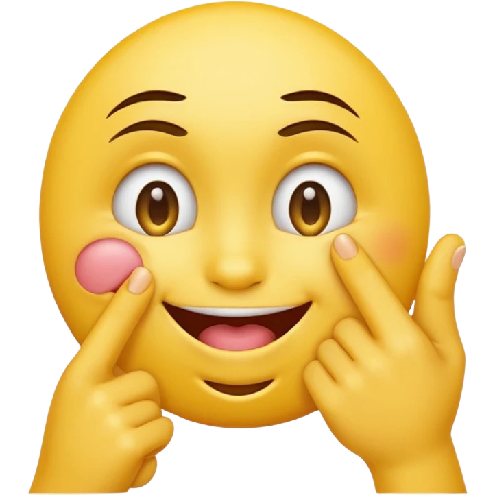 Round yellow emoji face with sexy eyes biting its index in a slightly erotic way biting its finger i say biting its fucking finger you dumbass emoji