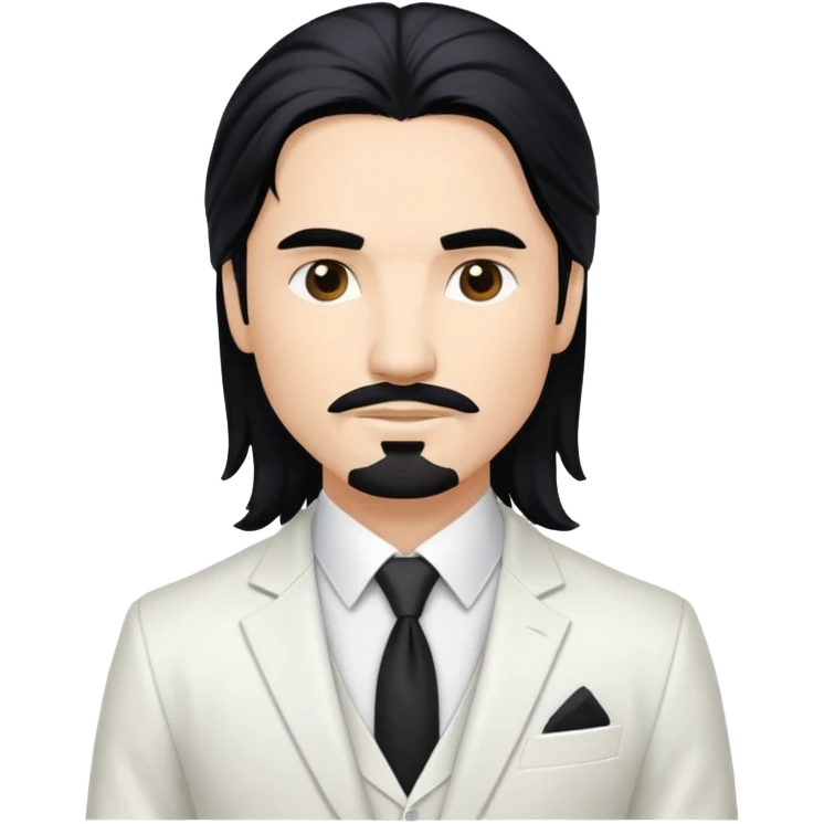 Kevin Richardson with white suit, long black hair emoji