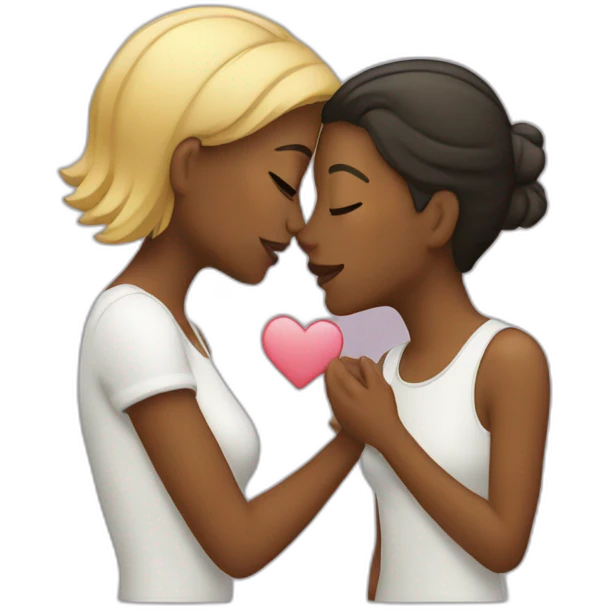 lesbians-kissing emoji