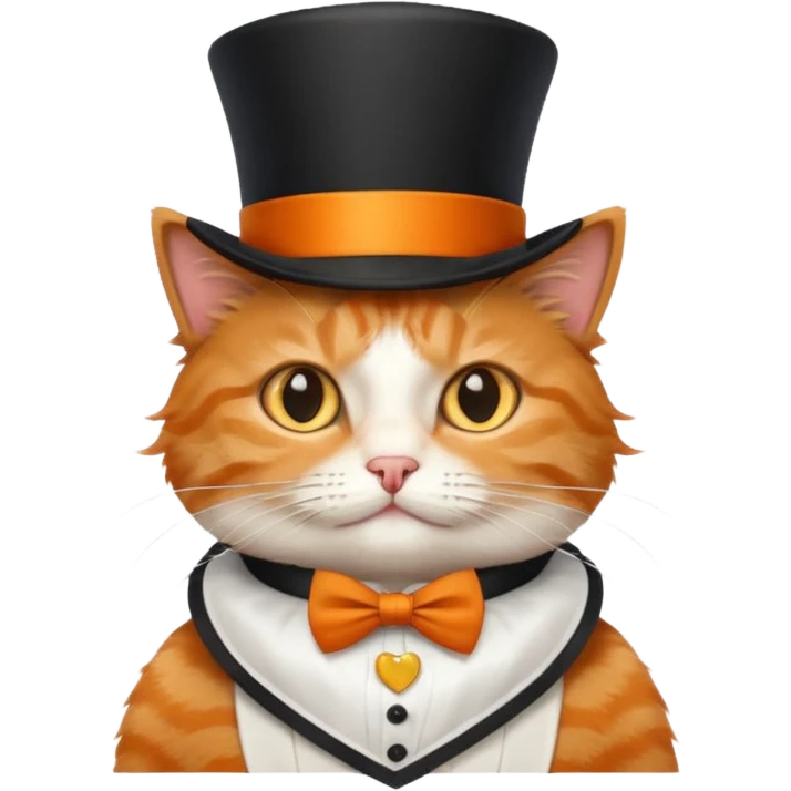 cat wearing a tophat emoji