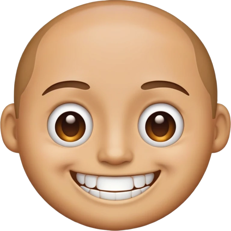 An emoji head showing jaw line emoji