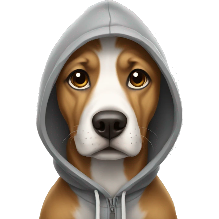  Dog wearing a hoddie emoji