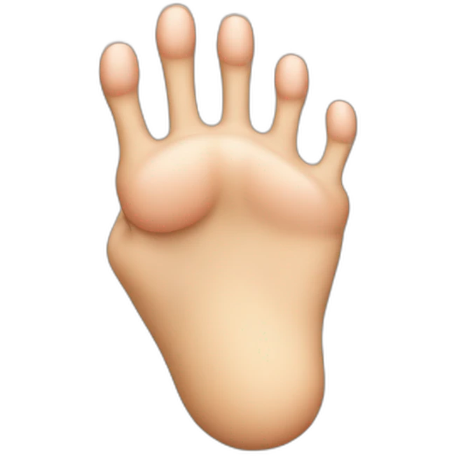 foot-hand emoji