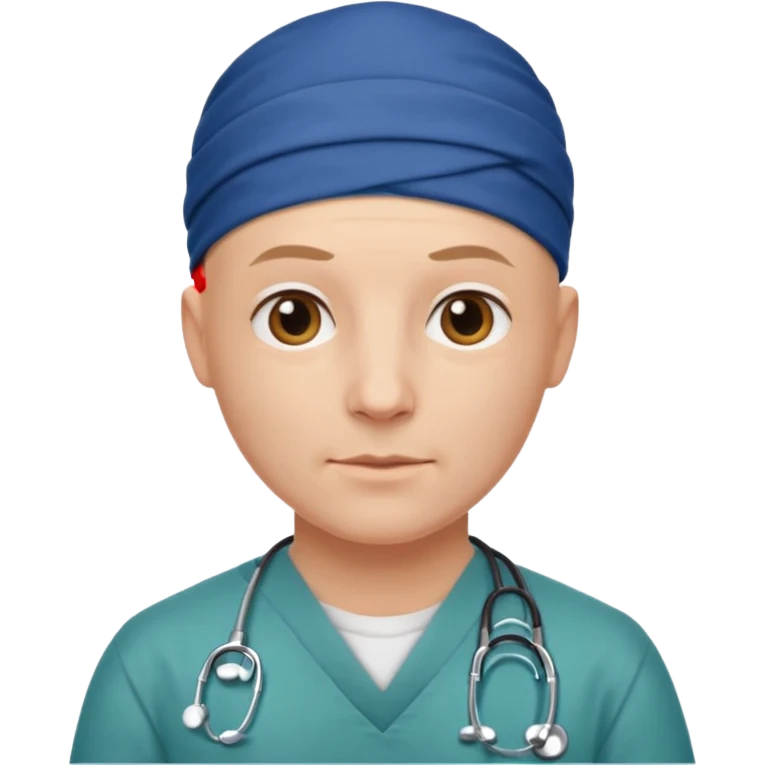 bald doctor with bandanna emoji