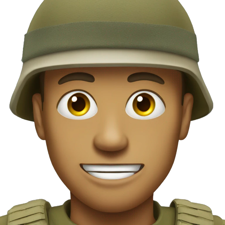 Soldier with crazy eyes  emoji