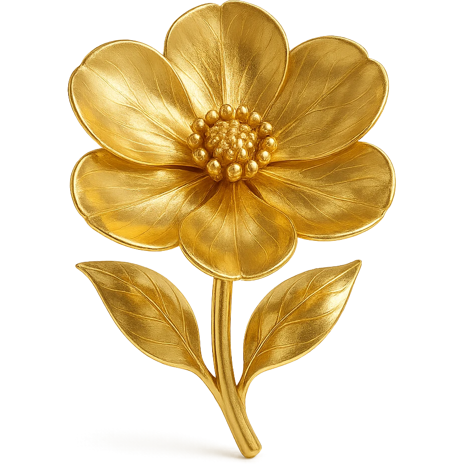 transparent flower, shiny and translucent glass style emoji