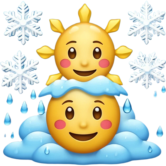 create a realistic emoji showing different weather siituations emoji
