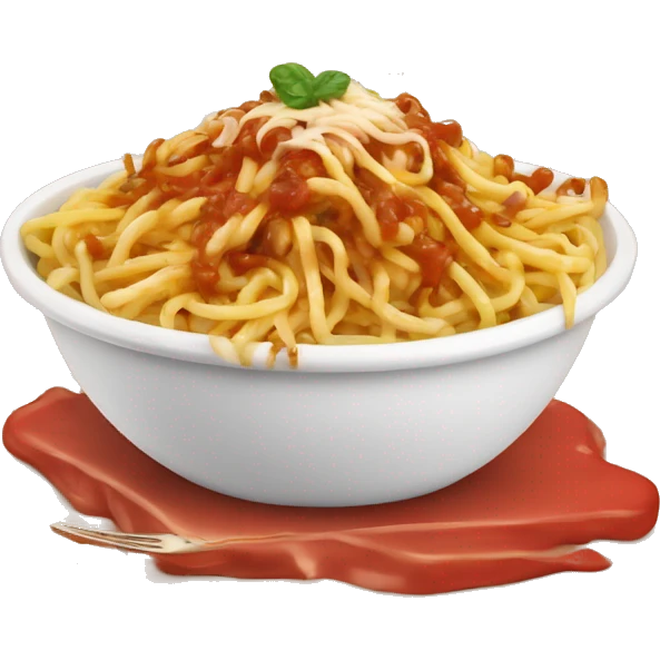 Poutine qui mange des spaghettis  emoji