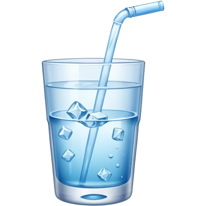 Glass of water with ice emoji