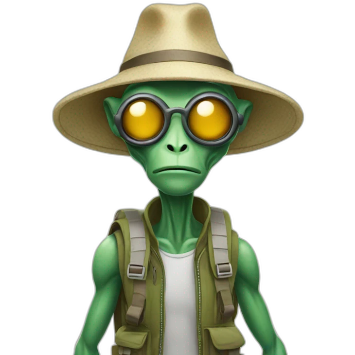 tourist alien emoji