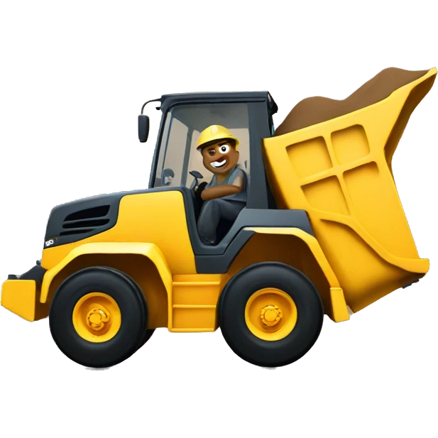 dumper carrying sand emoji