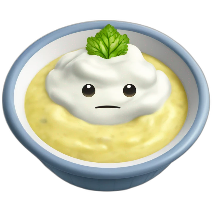 Tartar Sauce in a dipping dish emoji