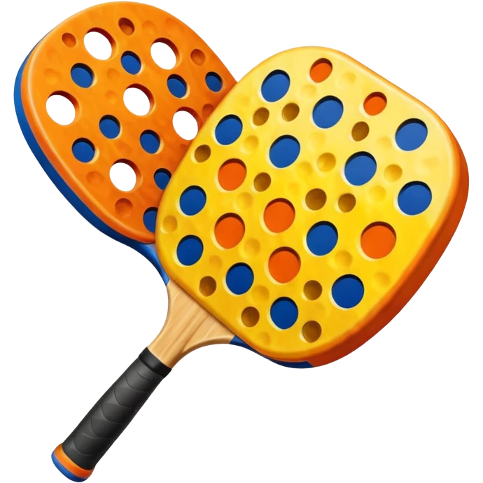 A colorful pickleball emoji