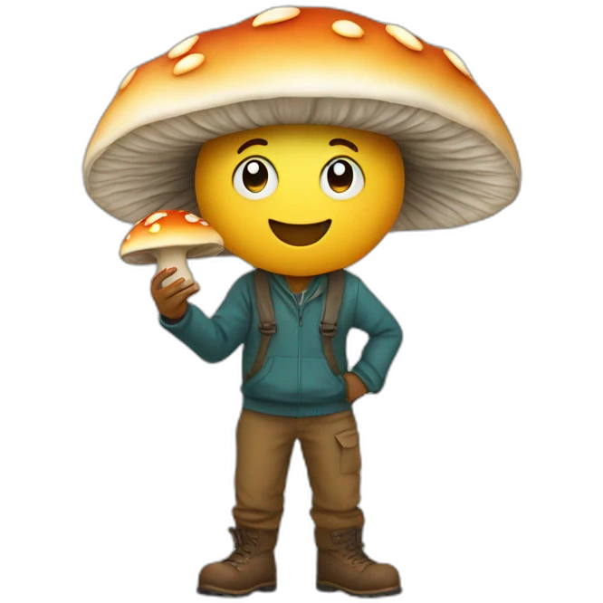 neme holding a mushroom emoji