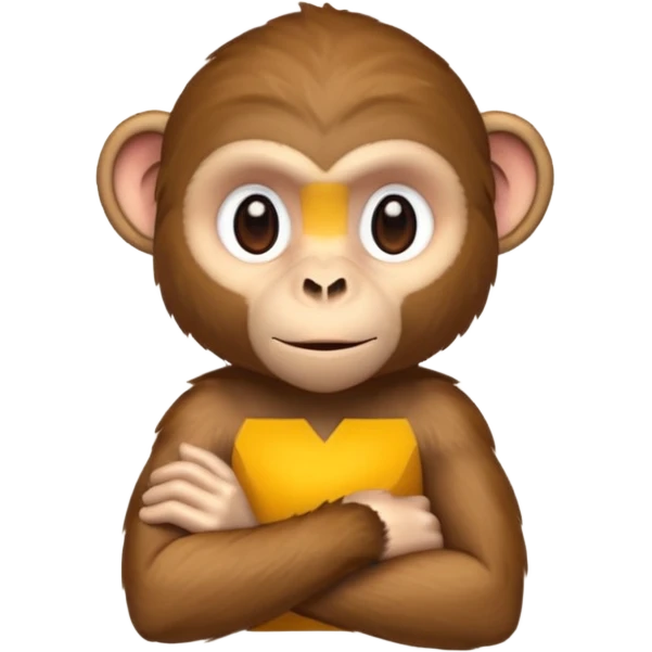 Monkey crossing arms emoji