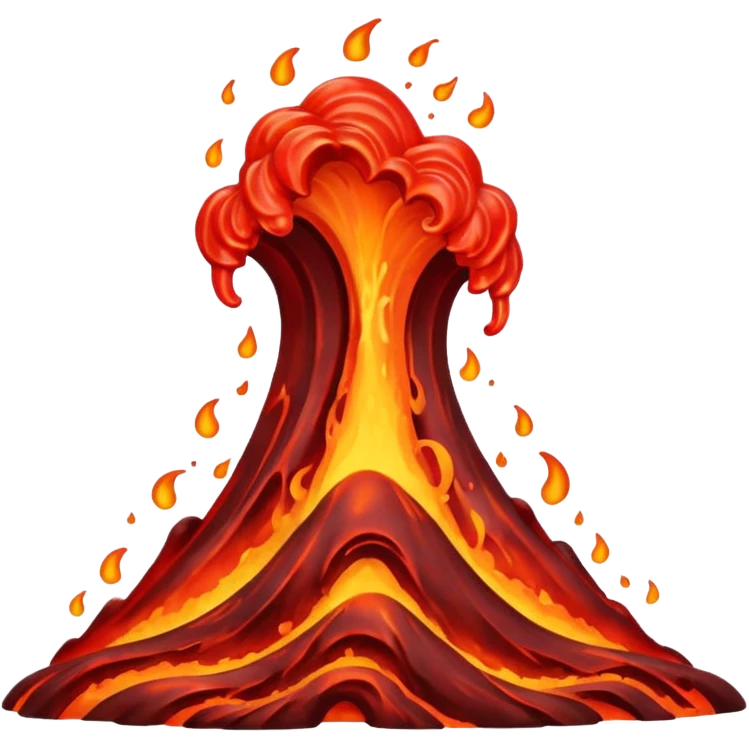 red lava wave emoji