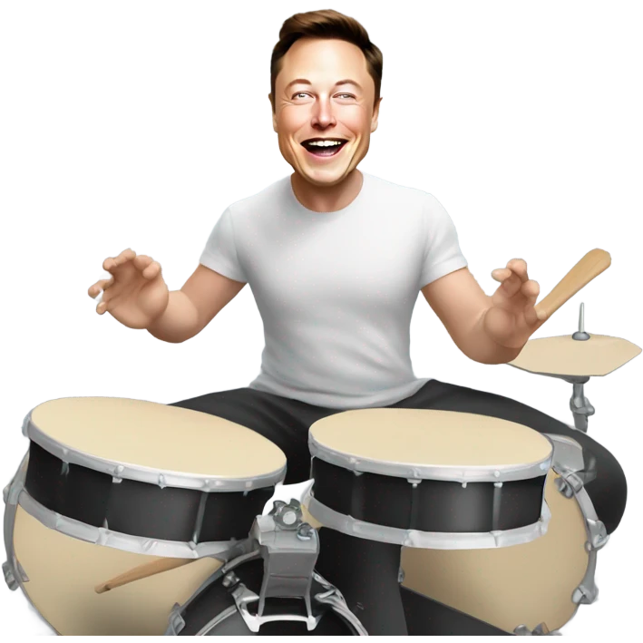 elon musk play drums emoji