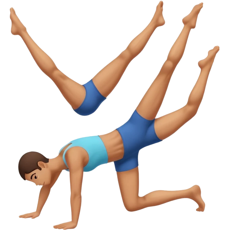 persona estirada con las piernas levantadas deporte emoji