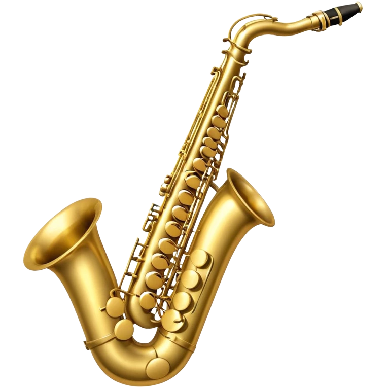 An emoji of a baritone saxophone. Specify, a baritone has a neck with a full loop, not just a bend like a tenor saxophone. emoji