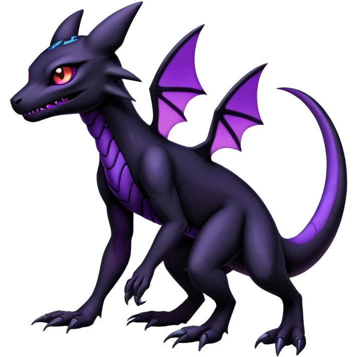 Dark Edgy Salandit-Umbreon-Fakémon-hybrid-creature (full body)  emoji