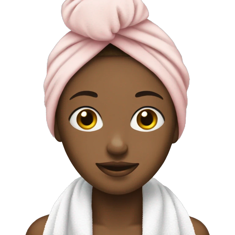 Girl with towel on her head emoji