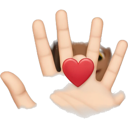 Heart on fingers  emoji