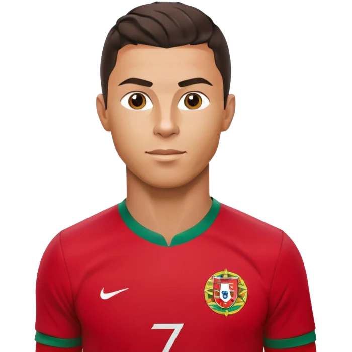 Cristiano Ronaldo soccer player with Portugal jersey emoji