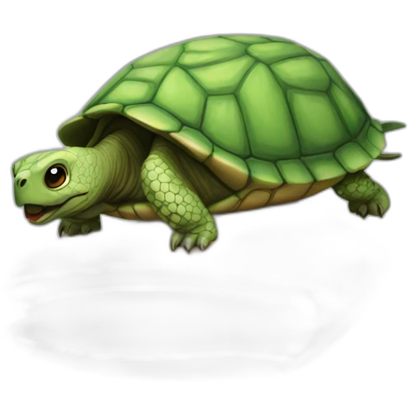 tortue sur un chien emoji