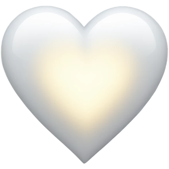 White heart with shine emoji