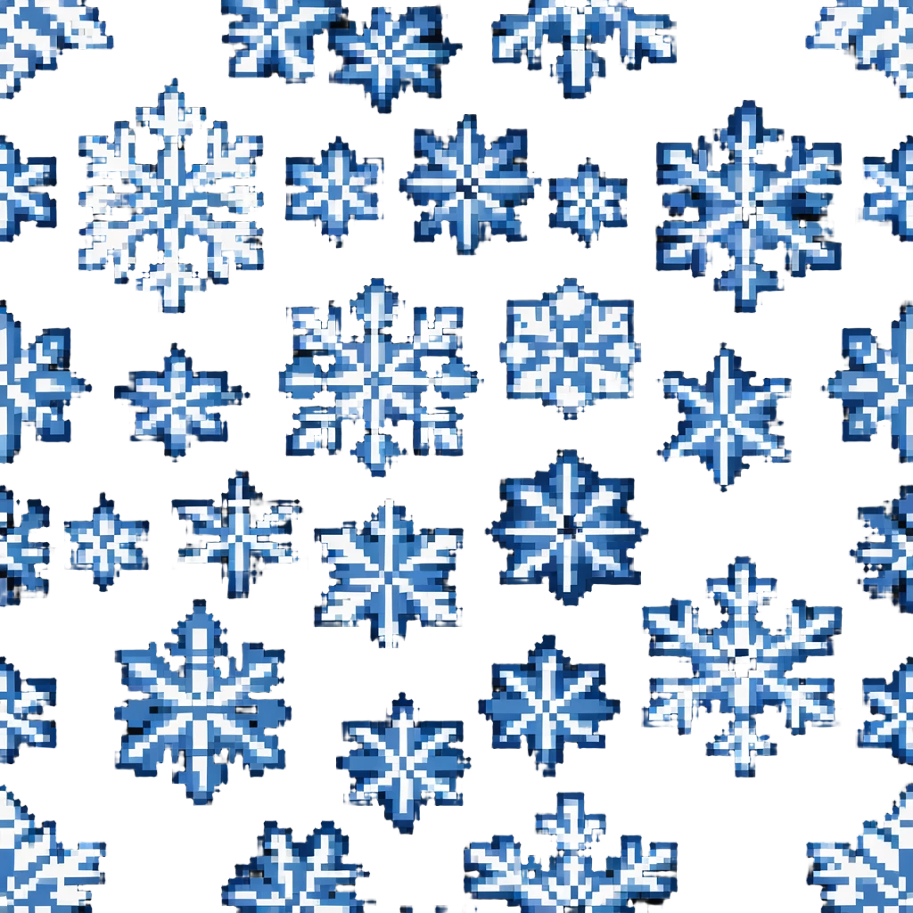 blue and white snowflake, intricate pattern emoji