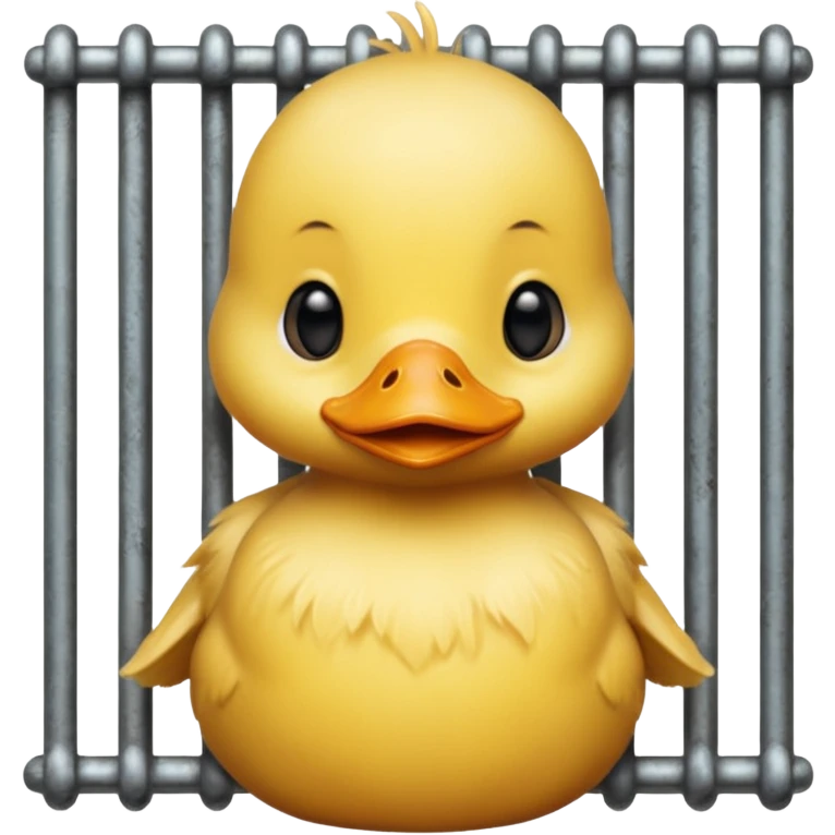 baby duck thief clutching prison bars emoji