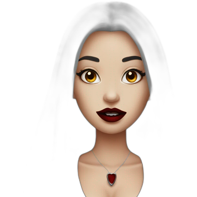Vampire girl lipstick  emoji